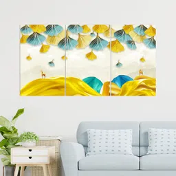 walldaddy 40 cm Wallpaper For Walls Deer Leaf Wall Stickers For Bedroom Wall Posters Big Size Self Adhesive Sticker image 4