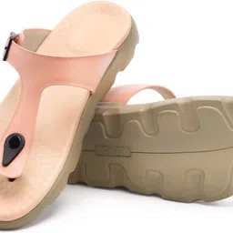 frido Women Cloud Comfort Sandal for Women Peach with Arch Support�Size 9 UK Heels Sandal-picture-13