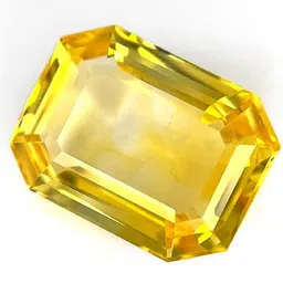 todani jems 8 Ratti Pure & Natural Yellow Sapphire Stone Pukhraj Stone Stone Pendant image 3