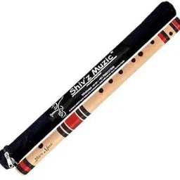 shiv'z muzic Flute, G Sharp Medium, PREMIUM Bansuri, 12.5 inches (with Written Manual & Bag) Bamboo Flute-picture-19