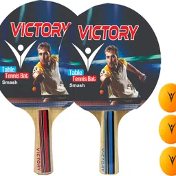 victory Smash 3 Star Playset with 2 TT Bats, 3 Balls Blue, Red Table Tennis Racquet-picture-25