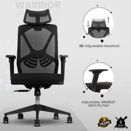 make my chairs Warrior High Back Ergonomic Home Office Chair|3 Years Warranty Mesh Office Executive Chair image 2