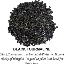 reiki crystal products Natural Crystal Black Tourmaline Chips Crystal Chips Stone Chip For Healing and Vastu Correction or Increase Energy Pack of 100 Grams Stone Regular Asymmetrical Crystal Pebbles image 2
