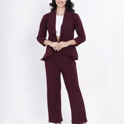 Women Solid Mandarin Casual Blazer-image-25