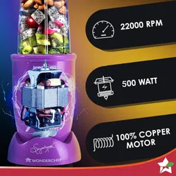 wonderchef 22000 RPM 500 W Juicer Mixer Grinder image 4