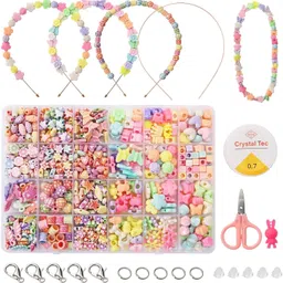 skyzone Beads for Kids Children's Jewelry DIY Bracelets Necklace Making Kit Craft Kits-picture-18