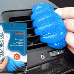 hotkei (100gm X 5 Packet Blue) Multipurpose Perfumed Scented Blue Car Ac Vent Interior Dashboard Dust Dirt Cleaning Cleaner Slime Slimy Gel Jelly Putty Kit For Car Keyboard Laptop PC Electronic Gadgets Products Cleaning Kit Car Dust Cleaner Cleaning Gel For Car Interior Vehicle Interior Cleaner-picture-10