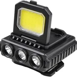 degno 5 in 1 High Beam rechargeable headlamp battery waterproof COB + LED head light Torch image 1