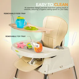baybee 4 in 1 Baby High Chair for Kids with Adjustable Height & Footrest, Baby Feeding image 2