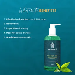 dhartika Australian Tea Tree Oil Shower Gel Target Spots & Blemishes, pH-Balanced Formula image 3