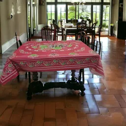 mopak decor Polyester 6 Seater Floral Table Cover image 3