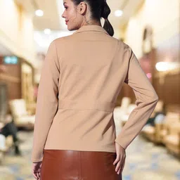 metronaut Women Solid Single Breasted Party Blazer image 2