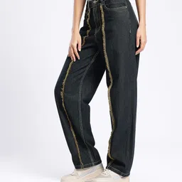 glitchez Women Regular High Rise Blue Jeans image 3