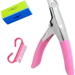 western world Nail art manicure kit Tools A Nail clipper A nail Buffer A Nail Cleaner Brush(Multicolour)-picture-17