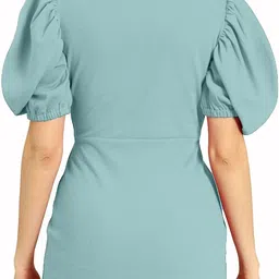 fedilla Women Bodycon Light Green Knee Length Dress image 2