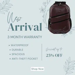 airwin Medium 29 L Backpack Airmate Black Waterproof School Bag image 3