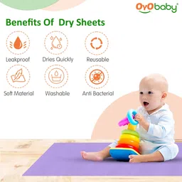 oyo baby Cotton Baby Bed Protecting Mat image 3