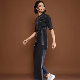 sassafras Solid Women Jumpsuit image 3