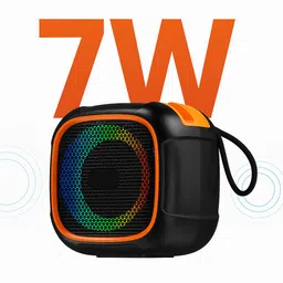 fire turtle SonicX Portable Speaker | RGB LED Lights, Deep Bass, 14H Backup Powerful Sound 7 W Bluetooth Party Speaker image 2