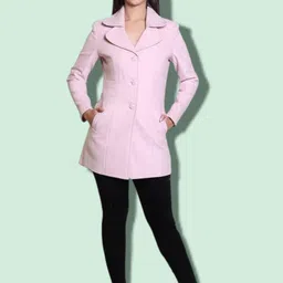 troo blue Women Solid Double Breasted Casual Blazer-picture-17