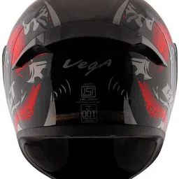 vega BOLT DX OCTOPUS FULL FACE BLACK RED SIZE 600 Motorbike Helmet image 3