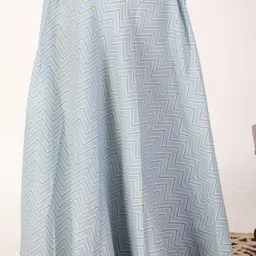 Superminis Girls Grey Printed Off Shoulder Top With Printed Lehenga image 5