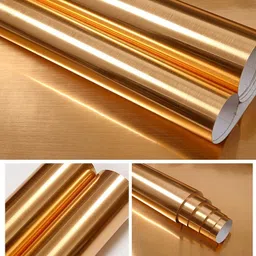 skinny Vinyl Decorative Gold Wallpaper-picture-12