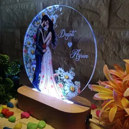 shayona Personalized LED Lamp for Couples Anniversary & Valentine Gift Night Lamp image 2