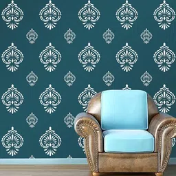 nnk decor Size: (16 x 24 Inches) Mewari Design Reusable PVC Wall Stencil Painting for Home Decoration AD300150 Wall Stencil Stencil-picture-18