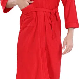 lacylook Plain Red XL Bath Robe image 5