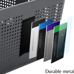 admin industries Kitchen Storage Trolley Metal Organizer | Square Design Rack with Wheels Iron Kitchen Trolley image 3