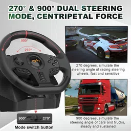 HG WORLD PXN V900 Pro Gaming Racing Steering Wheel Simulator 270/900° fo SwitchMotion Controller image 5