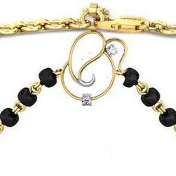 avsar Avsar Real Gold Handmade MANGALSUTRA78YB Yellow Gold 14kt Cubic Zirconia Charm Bracelet-picture-36