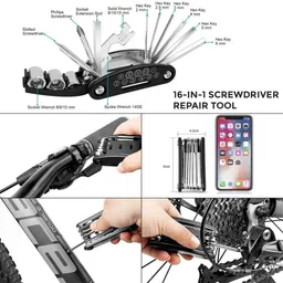 quick fit Combo Of Front Head Light, Sleeve, Tool Kit Cycle Accessories Kit Cycling Kit image 3
