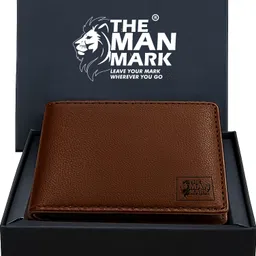 the man mark Men Casual, Formal Brown Genuine Leather RFID Wallet-picture-10