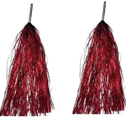 morel Red SET 4 CHEER POM POM FOR CHEER-LEADING FLUFFY METALLIC FOR CHEERING DANCE (RED)-picture-26
