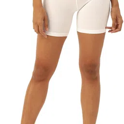 enamor Solid Women White Cycling Shorts-picture-12