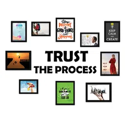 random Black Synthetic Wood Set Of 10 Collage Photo Frames image 4