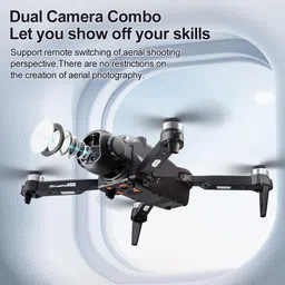 gadgetsworld M7 Dual Lens 4K HD Camera Drone with Optical Flow, APP Control & Foldable Design Drone image 3