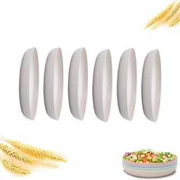 Wheat Straw Appetizer Plate Lightweight Round Plate, Use for Salad, Cake, Pizz Dinner Plate-image-41