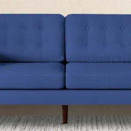 casacraft from pepperfry Alaine Fabric 3 Seater Sofa In Navy Blue Colour image 1