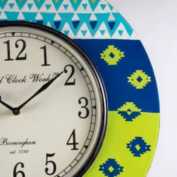 vedas Zubin Multicolour MDF Wall Clock image 5