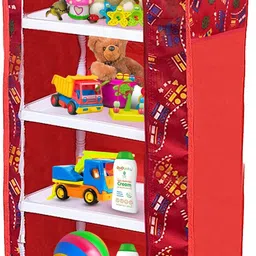 oyo baby Multipurpose Plastic Baby Almirah/Kids Wardrobe/Folding Almirah, 6 Shelves Cotton Collapsible Wardrobe-picture-20