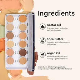 huda crush Concealer Palette for Face Makeup | Cream-Based Color Corrector & Foundation Concealer image 2