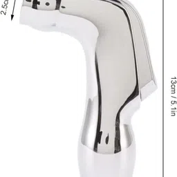 sparrow ABS Toilet Jet Spray for Bathroom – Chrome Finish, High Pressure Handheld Healt Faucet Sprayer (Silver)with Tough Build for Toilet, Basin & Pet Cleaning Health Faucet image 2
