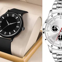 calf & co. New Trandy Stylish Analog Collection Watch_Calf_55_Silicon_Black_Roman Analog Watch - For Men Calf_55_Silicon_Black_Roman-picture-34