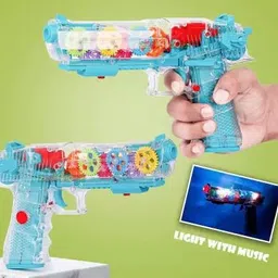 goyal's Gear Electric Gun with Light & Sound Toy for Baby Musical Toy Gun for Kids Guns & Darts image 5