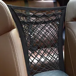 stadash Stretchable 3-Layer Car Net Organizer, Seat Back Mesh Barrier for Pets and Kids Car Multi Pocket image 5