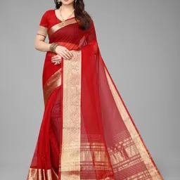 banaras silk palace Dyed Bollywood Organza Saree image 1