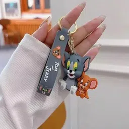 syshri Double Hook Cute 3D Keychain – Cartoon Couple for Kids & Adults ZX1 Key Chain image 1